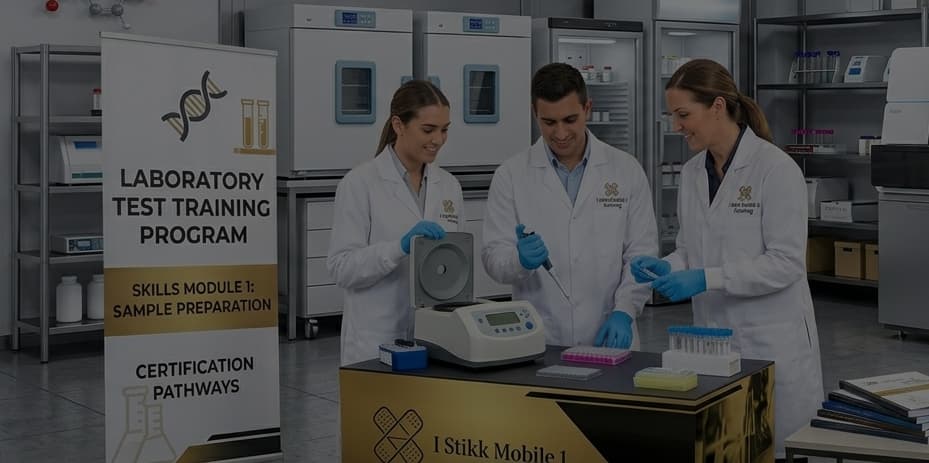 1 Stikk Mobile lab training team preparing samples in a laboratory
